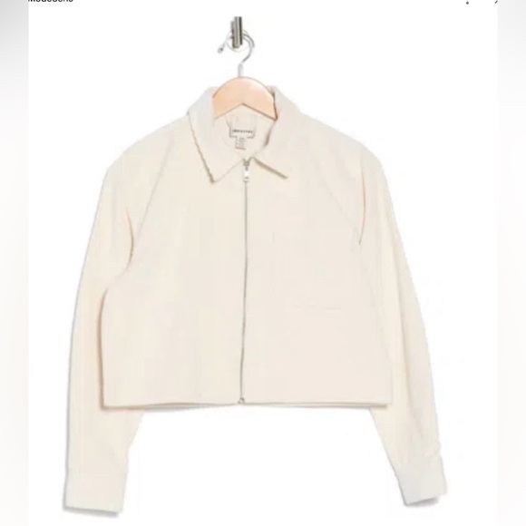 Women's Cream Bomber Jacket - Picture 1 of 12